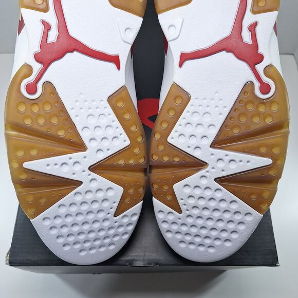 Air Jordan 6 Retro Mens 12 White Alternate 384664-113 Basketball Shoes Sneakers